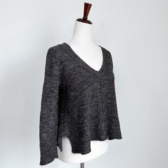 Eileen Fisher Wool Linen/Silk Knit V-Neck Sweater - Picture 4 of 7